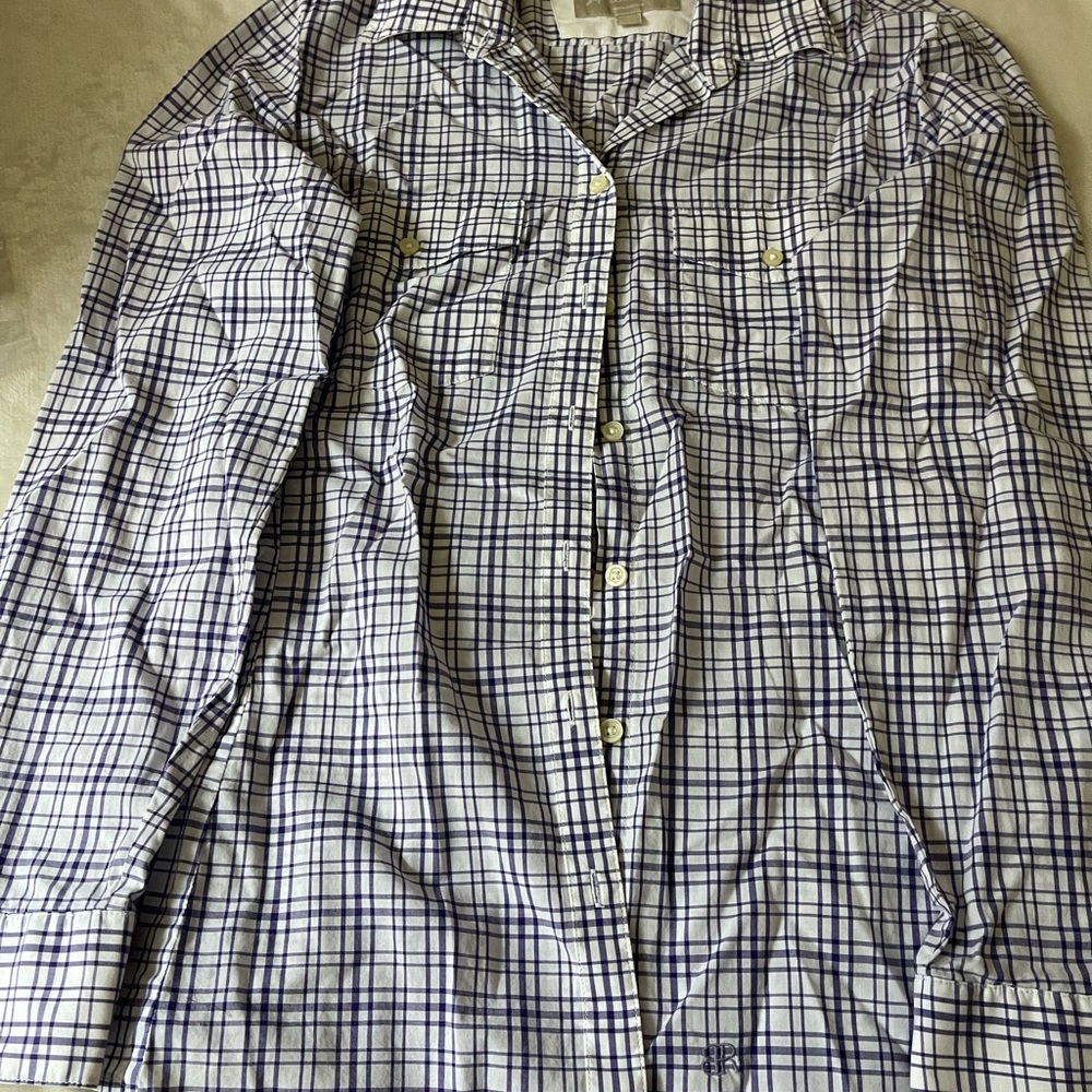 Ladies Blue Checkered Shirt